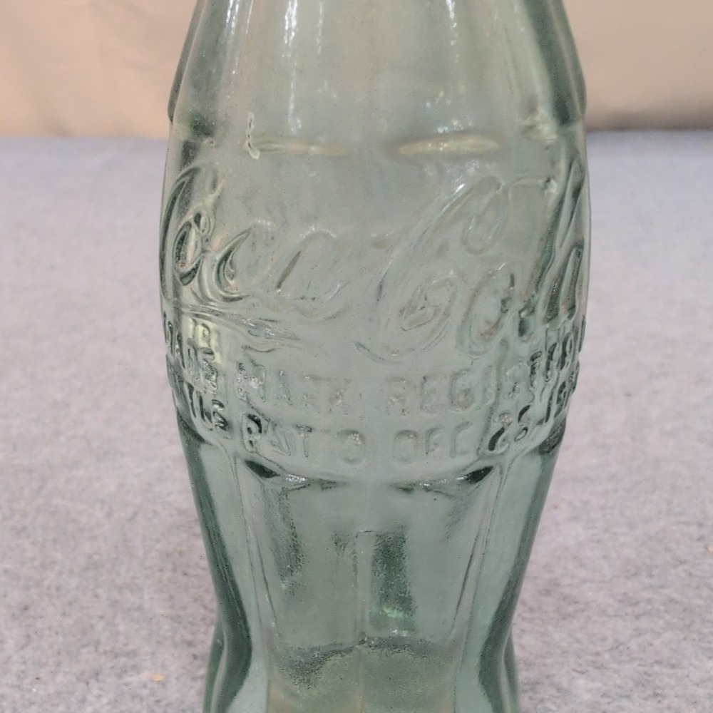 Vintage Coca-Cola Christmas 1923 Patent Glass Bottle Monroe LA Georgia Green - Picture 3 of 6